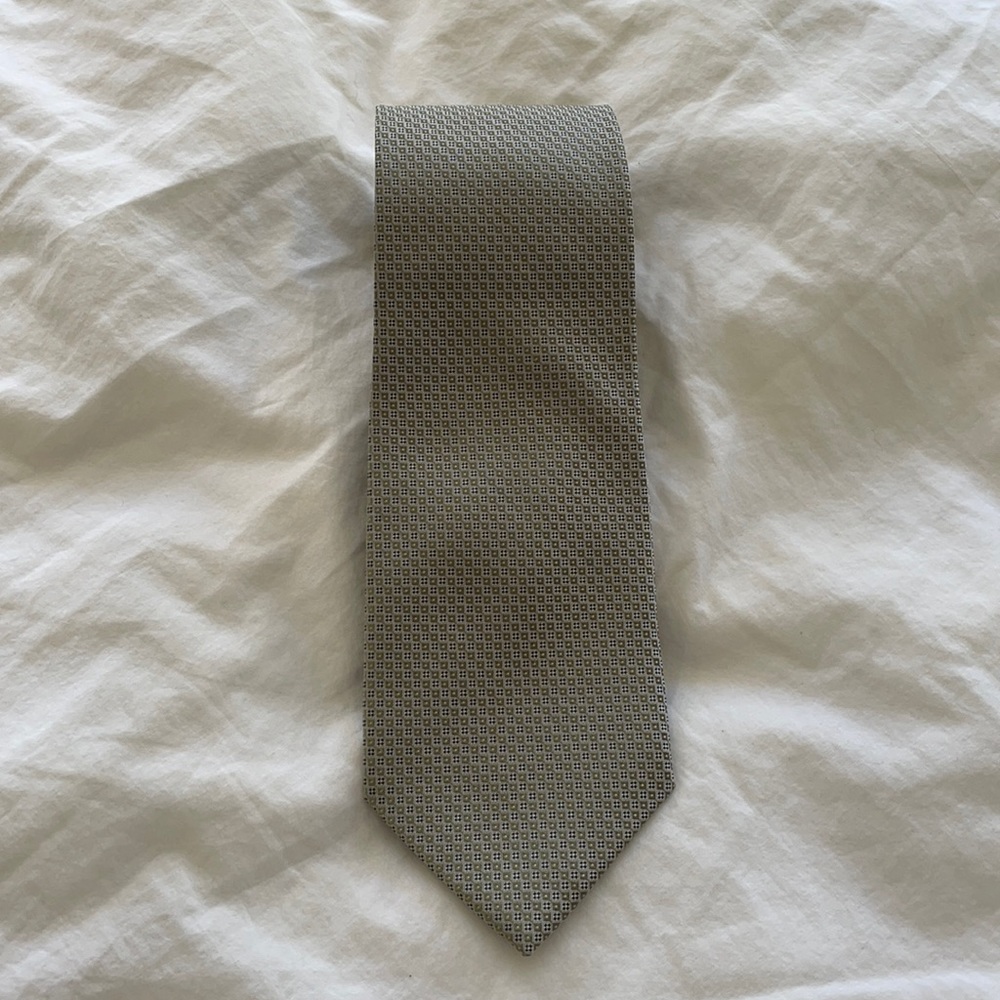 Silk Tie Checker Pattern - Picture 1 of 2
